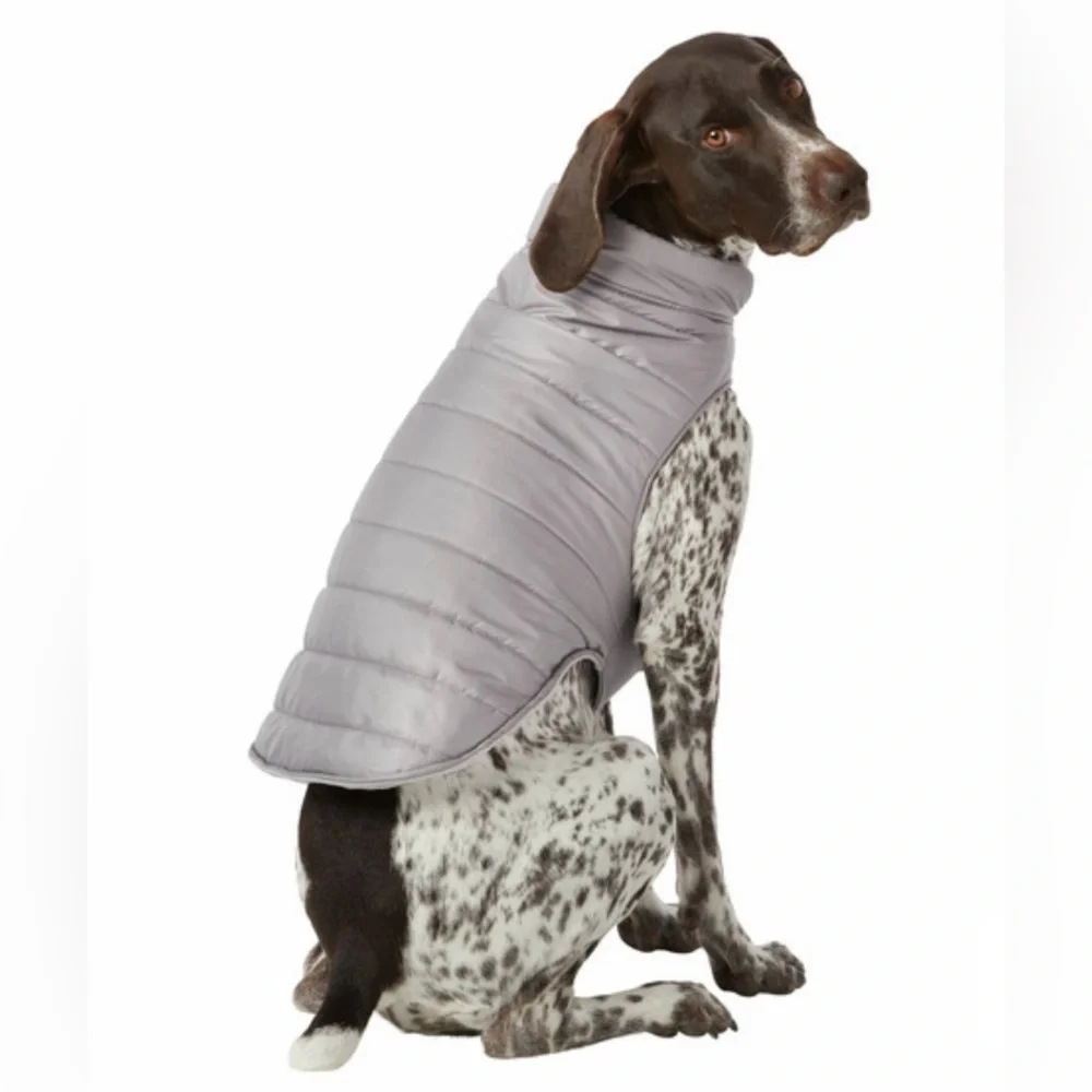 Dog Puffer Jacket by Top Paw in Gray Size XL NWT